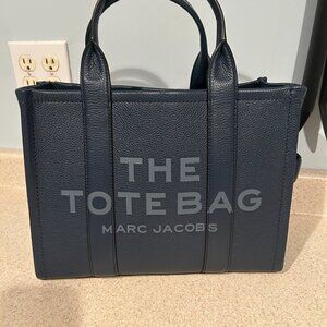 Marc Jacobs Medium Leather Tote in Blue Sea